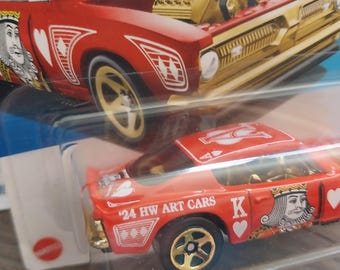 Hotwheels HW Art Cars Red King Cuda Diecast Car - Etsy