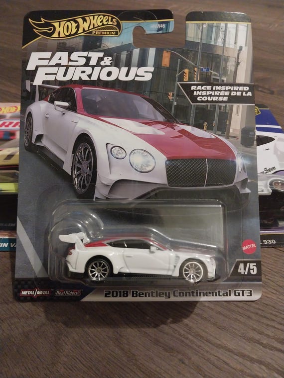 Hotwheels Premium Fast and Furious White 2018 Bentley Continental