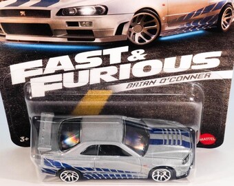 Hot Wheels Fast & Furious Brian O'conner Nissan Skyline GTR BNR34