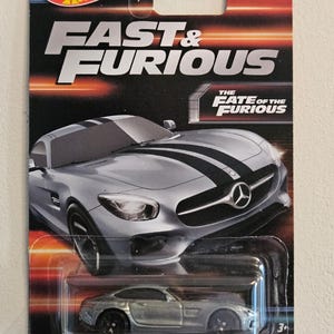 Hot Wheels Fast & Furious 15 MercedesAMGGT 8/10 selten in schönem Zustand lange Karte schönes Geschenk für Groß und Klein