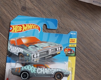 Hot Wheels '71 Dodge Charger: Grey HW Art Car, Rare Short Card - Etsy