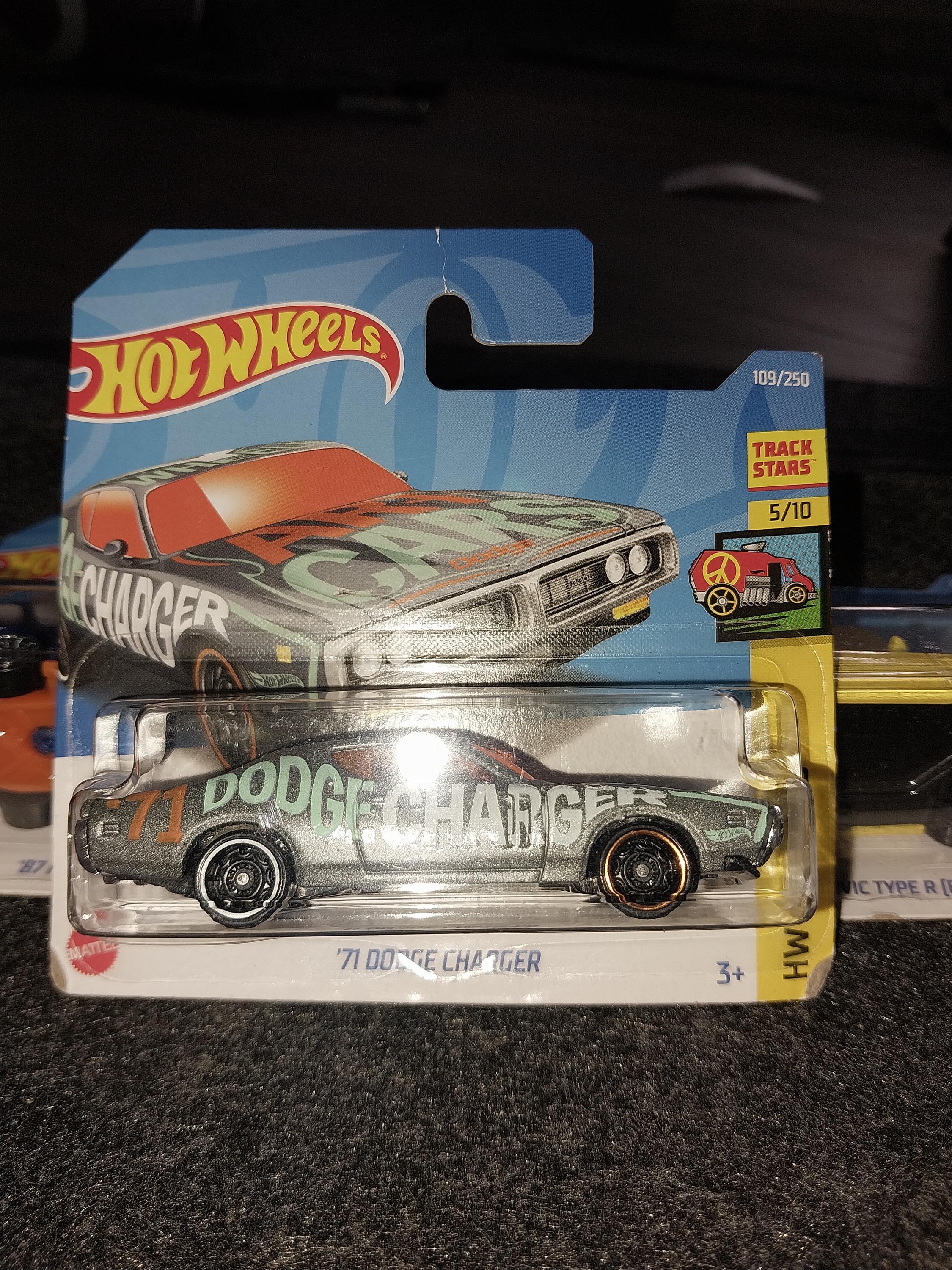 Hot Wheels '71 Dodge Charger: Grey HW Art Car, Rare Short Card - Etsy
