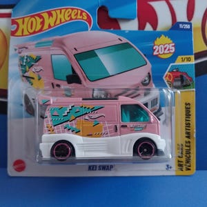 Hot Wheels Pink Kei Swap Van: Art Cars Series, Rare Short Card