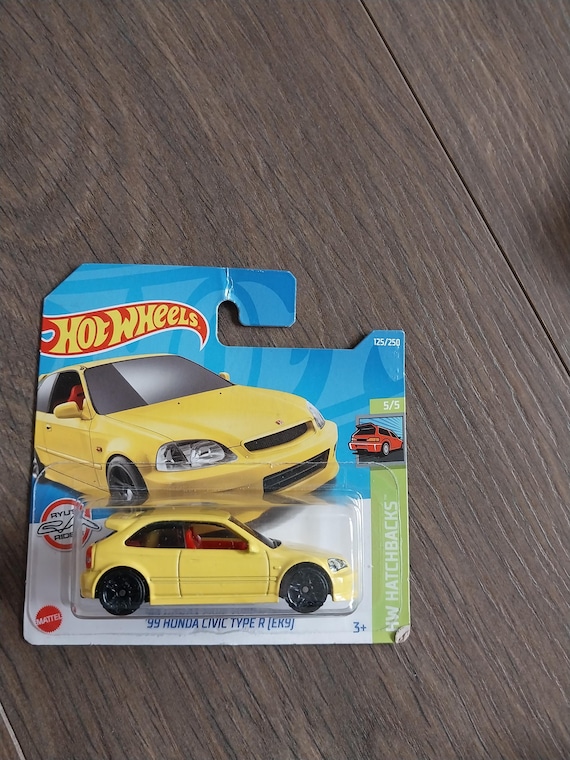 Hotwheels 1999 Honda Civic Type R [EK9] Yellow Diecast Car - Etsy