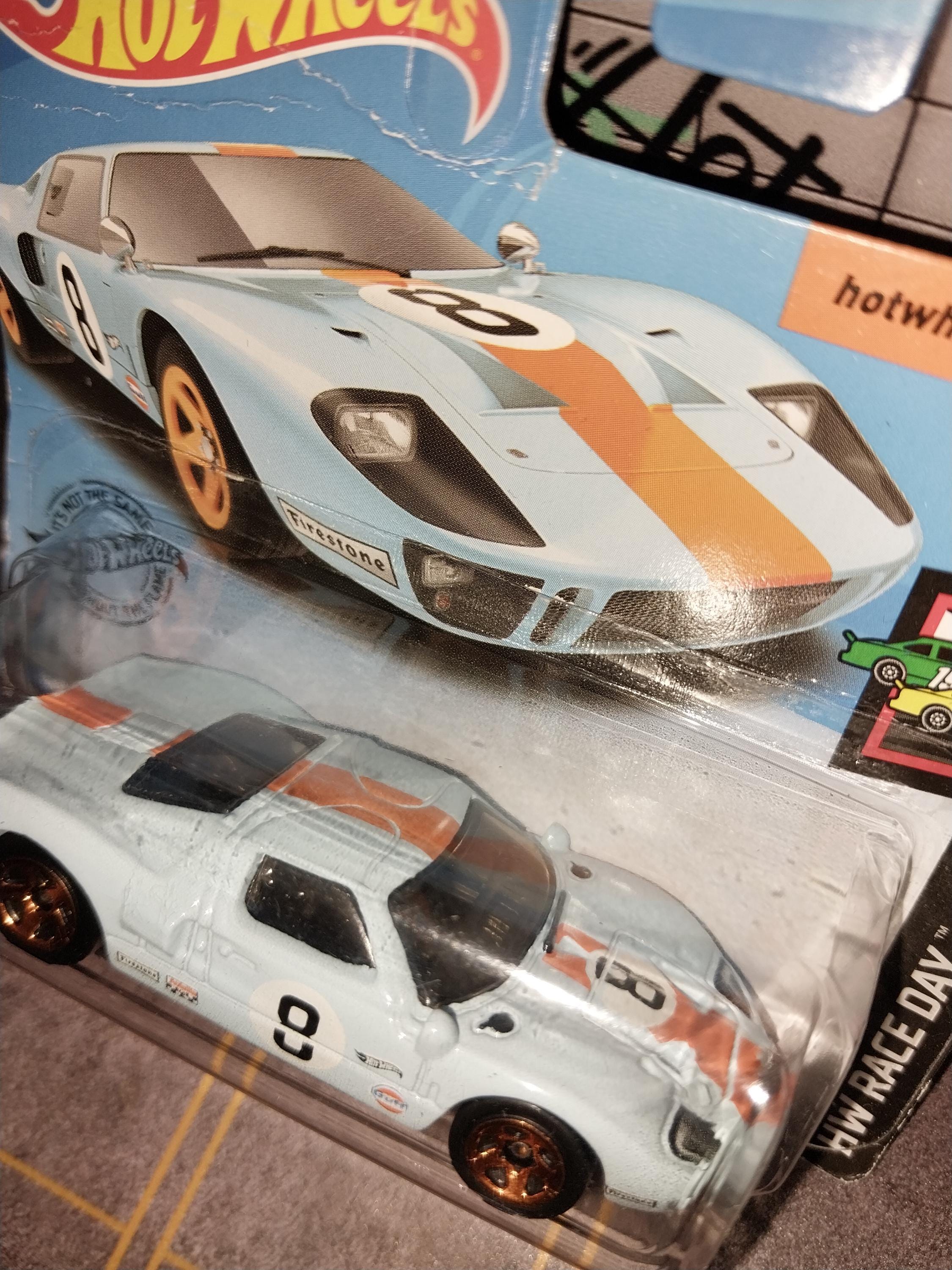 Hotwheels Gulf Ford Gt-40 From HW Race Day Series Short Card Rare