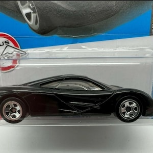 Hot Wheels Black McLaren F1: Rare Factory Fresh Short Card