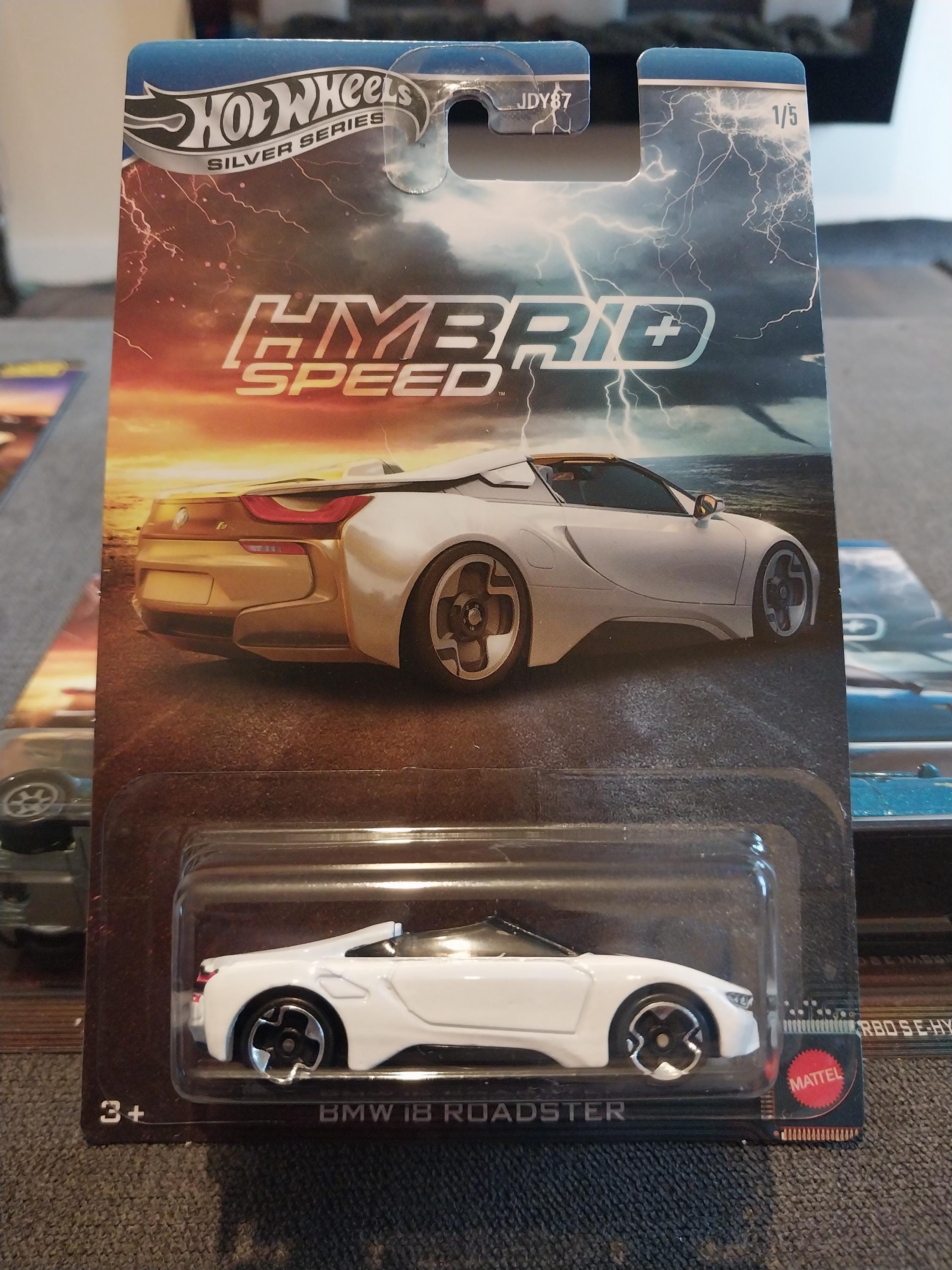 Hotwheels Silver Series BMW I8 Roadster - Hybrid Speed Diecast Car