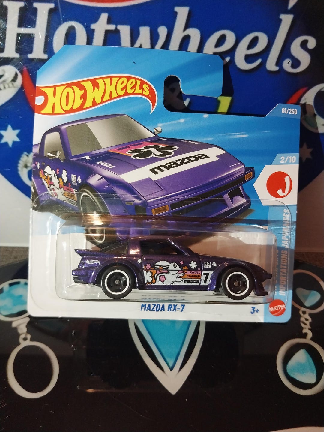 Hotwheels Purple Mazda RX-7 From HW J-imports Series Short Card