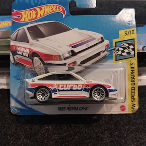 Hotwheels HW Speed Graphics White 1985 Honda CR-X short card Rare to find in beautiful condition  lovely gift for all ages