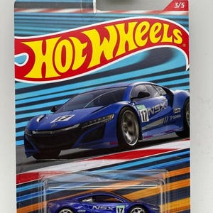 Hotwheels Acura NSX blau Castrol Rennwagen selten in schönem Zustand lange Karte schönes Geschenk für Groß und Klein zu finden