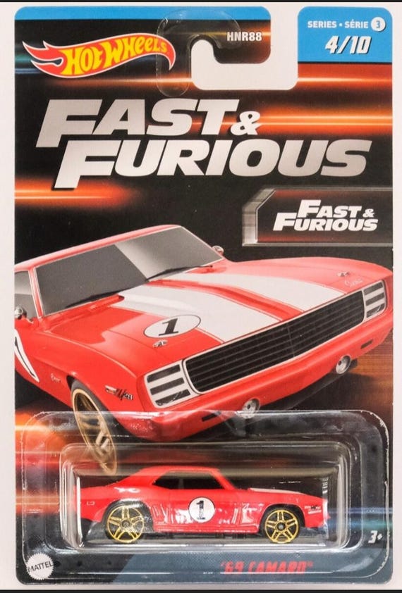 ホットウィール ワイルド・スピード '69 カマロ：レッド ダイキャスト