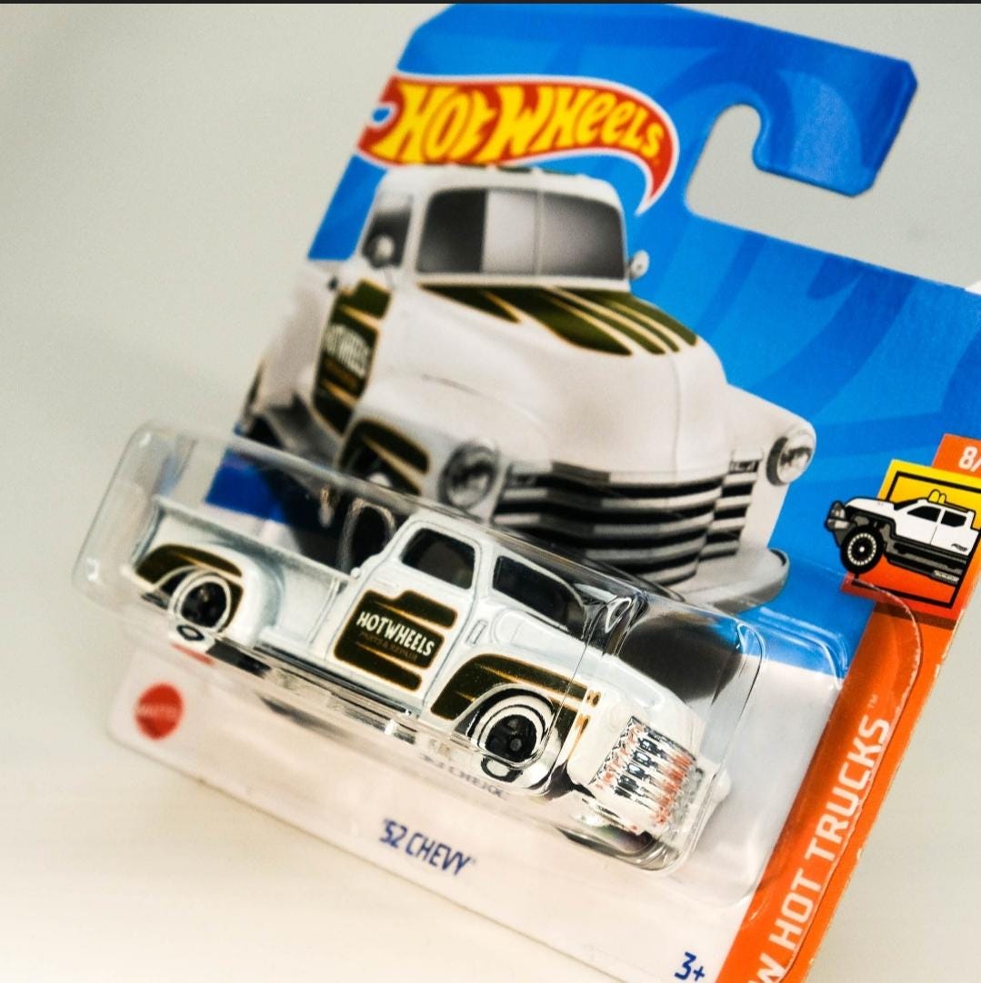 Hot Wheels '52 Chevy Truck: White & Chrome, Hot Trucks Series - Etsy