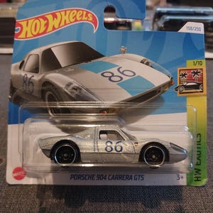 Hot Wheels Porsche 904 Carrera GTS Diecast Car - HW Exotics Silver