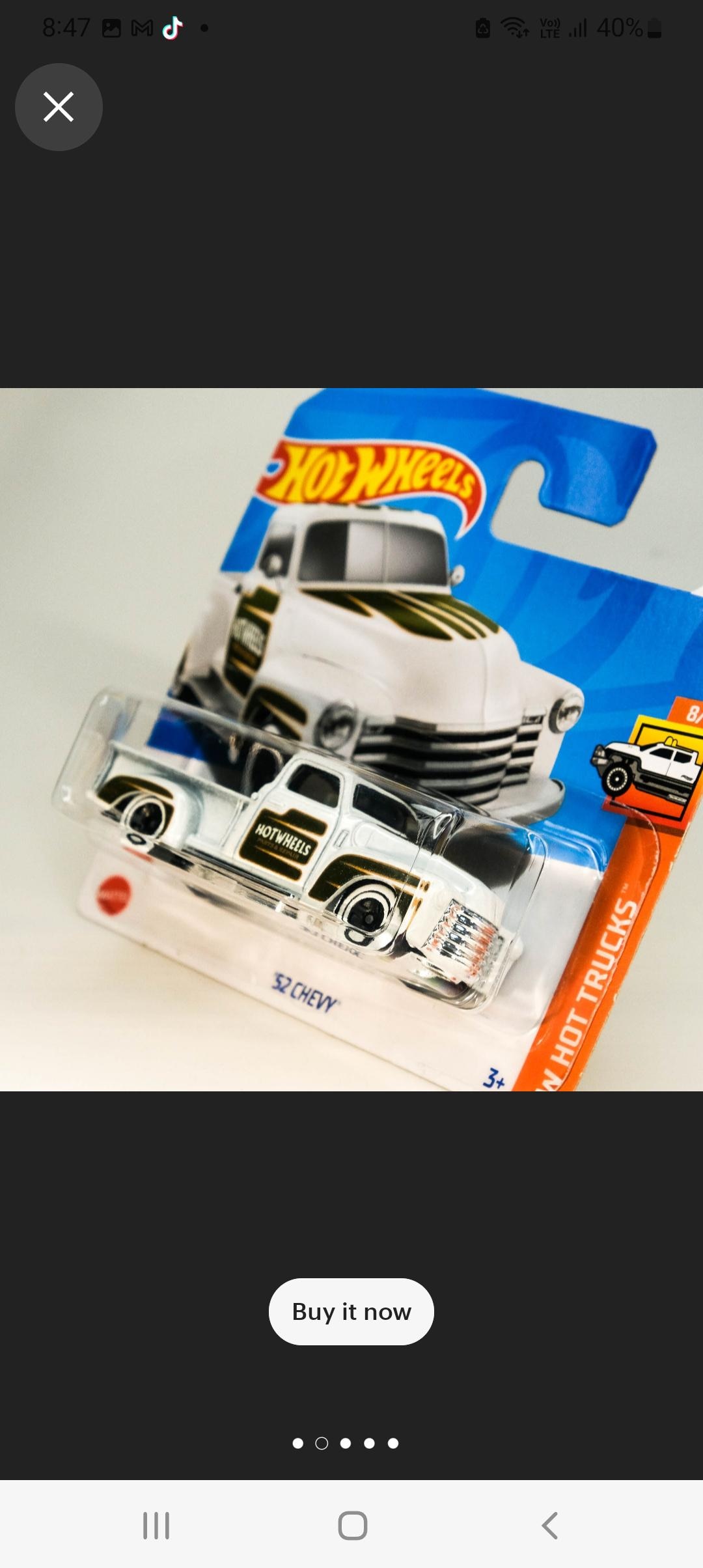 Hot Wheels '52 Chevy Truck: White & Chrome, Hot Trucks Series - Etsy