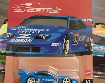 Hotwheels Premium Car Culture Silhouette Blue Nissan 300zx 3/5
