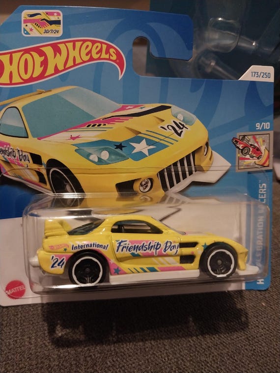 Hot Wheels Mazda RX-7: Yellow Celebration Racer, Short Card - Etsy