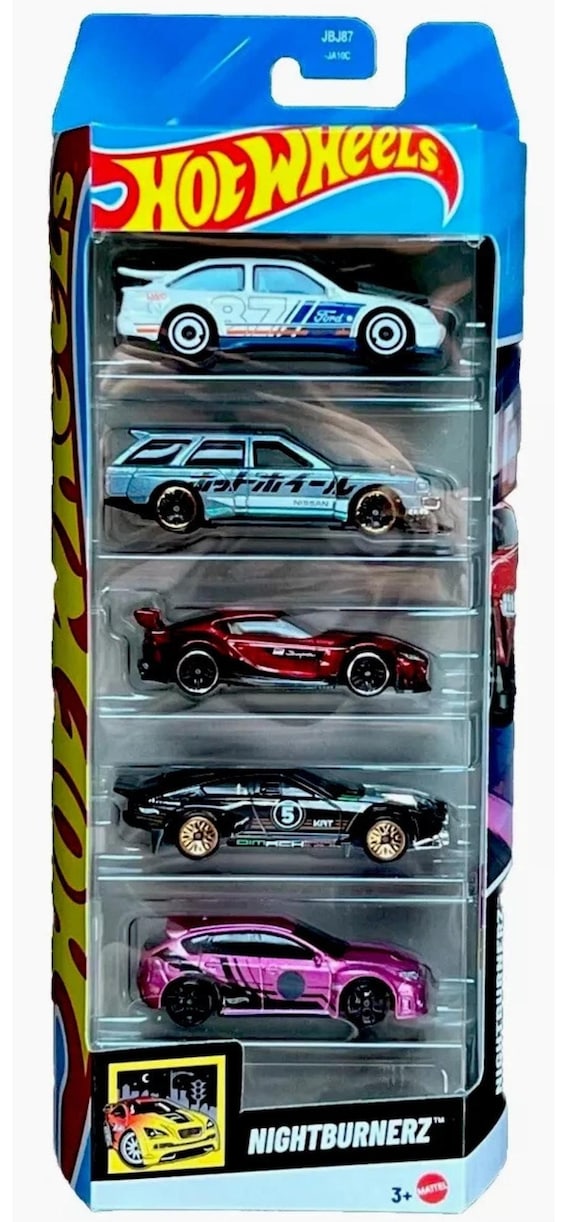 Hot Wheels Nightburnerz 5-car Set: Ford Sierra, Maxima, Supra