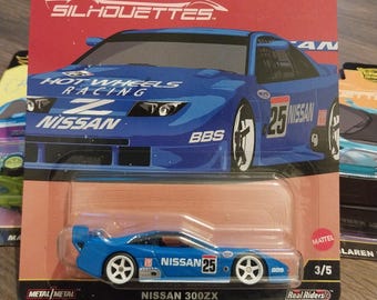 Hotwheels Premium Car Culture Silhouette Blue Nissan 300zx 3/5