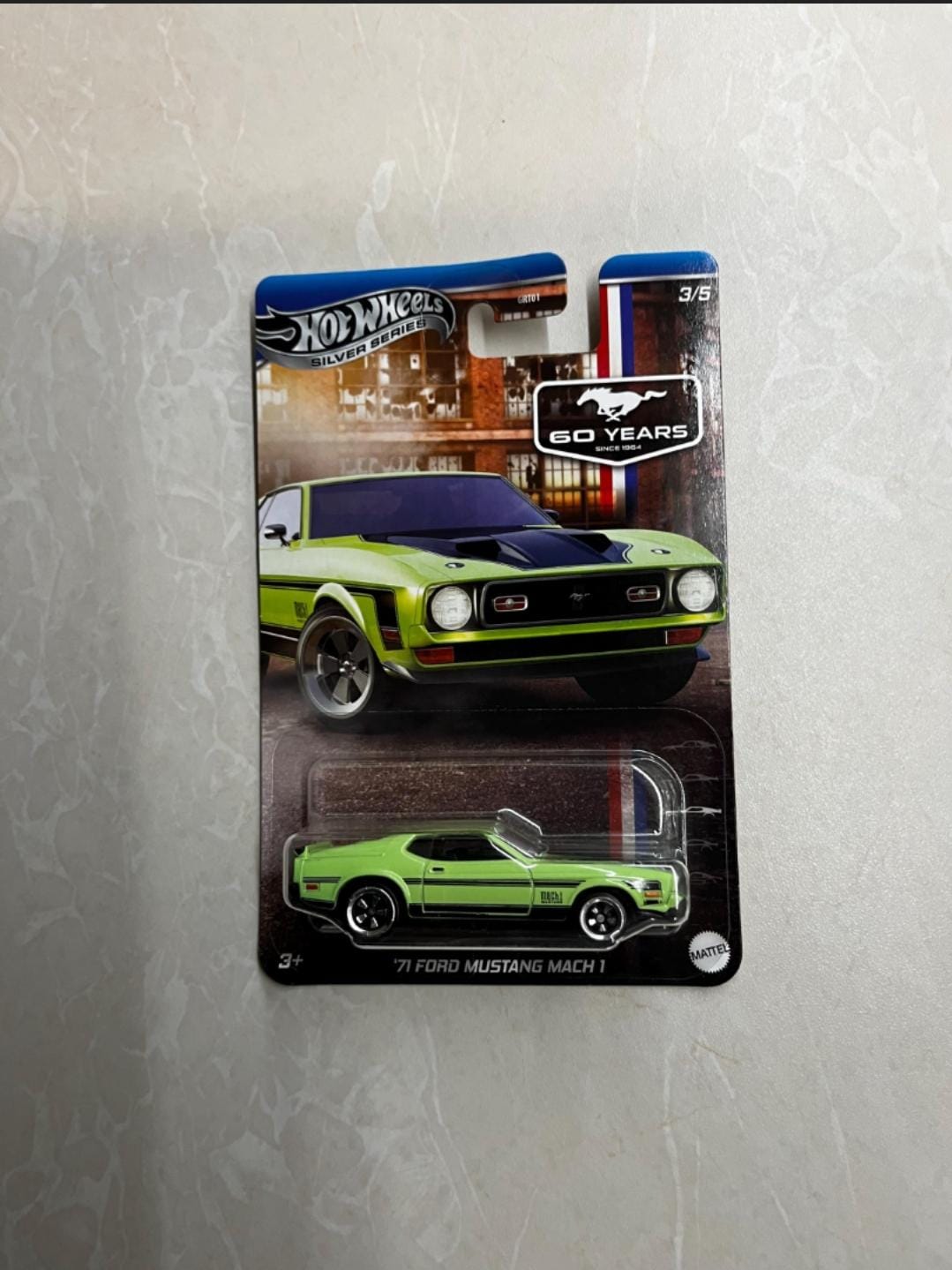 Set Completo Hot Wheels Mustang 60 Anni, 5 Auto In Serie Argento, Scala 1:64, Nuove 2025