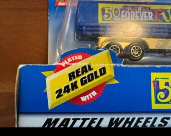 ホットウィール 24金メッキ 50周年記念トレーラー：希少なダイキャスト