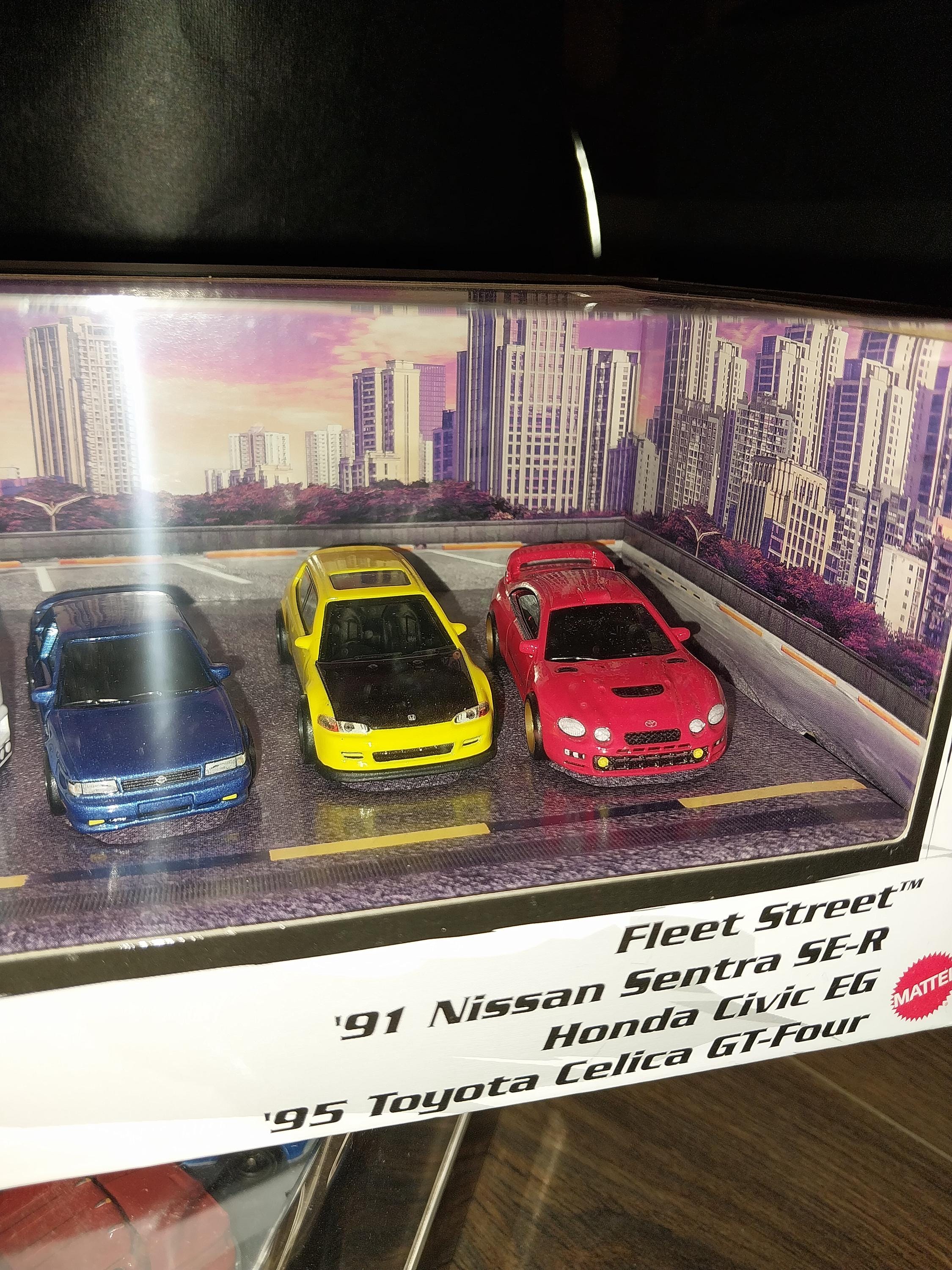 Lot Hot Wheels Collector - GMH39 - Fleet Street - Civic EG Tuner JDM - Jaune - 1/64