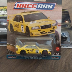 Hotwheels Premium Race Day Car Culture 94 AMG Mercedes C Class DTM Touring Car Rare to find in beautiful condition  lovely gift for all ages