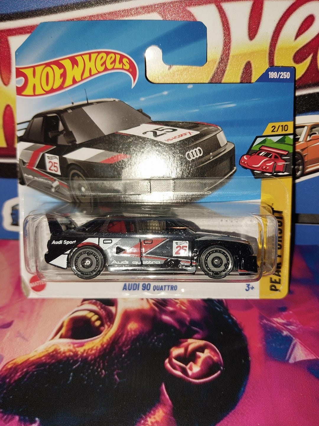 Hotwheels Audi 90 Quattro From Peak Pursuit Sub Series Short Card