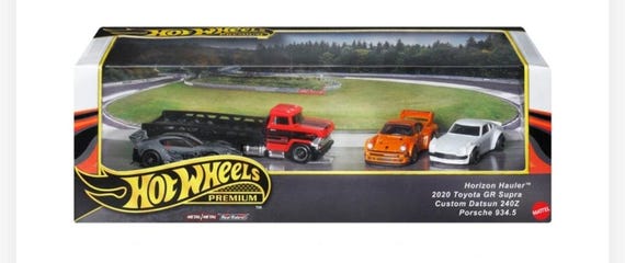 Hotwheels Premium Collectable Display Set Wide Body 4 Pack