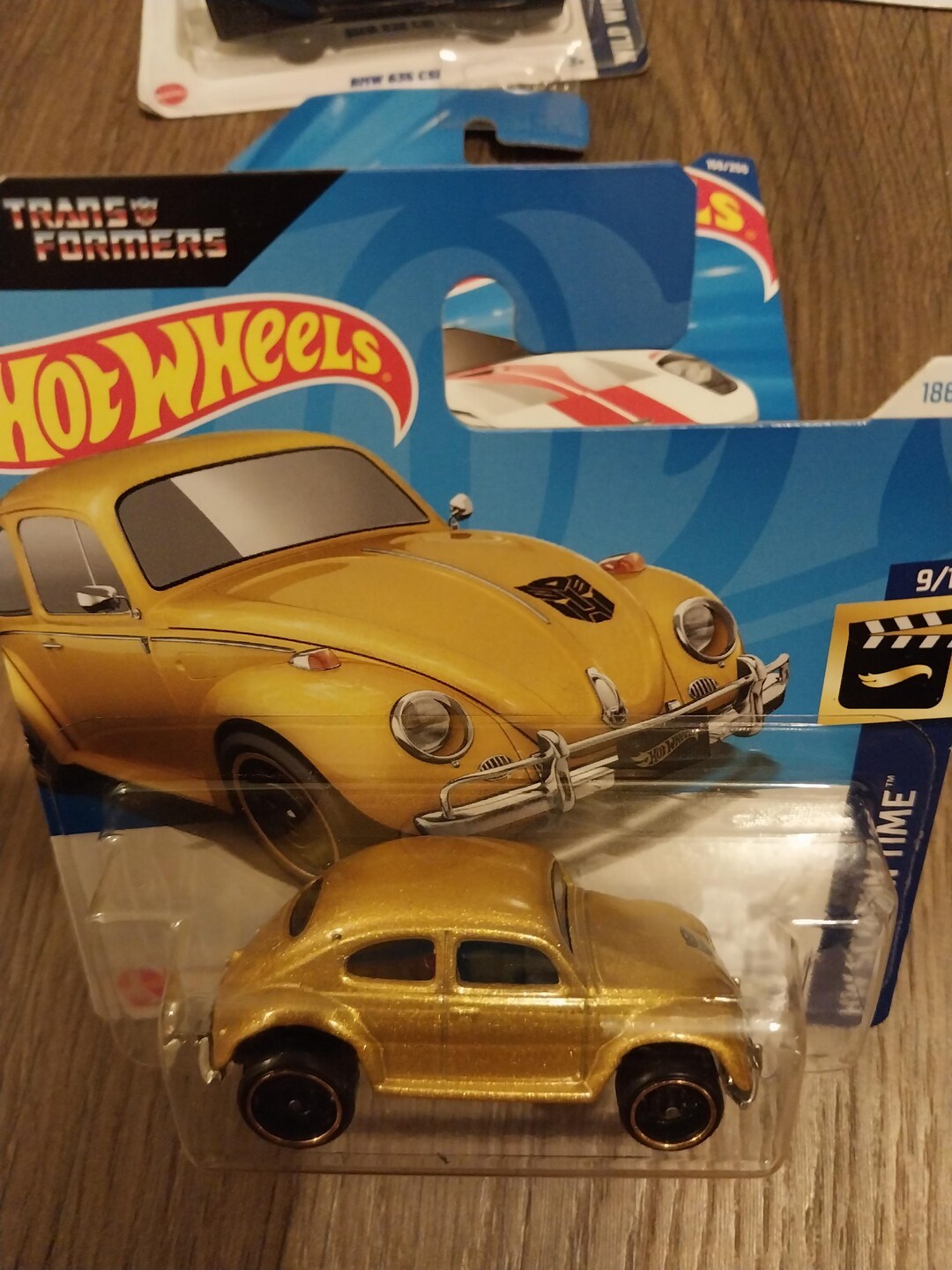 Hot Wheels Gold Bumblebee Transformer: Rare Short Card Diecast Car