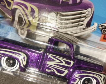 Hot Wheels '49 Ford F1 Truck: Purple Diecast Model, Short Card Hot