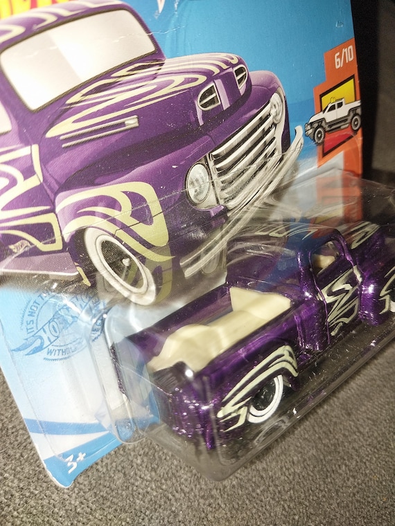 Hot Wheels '49 Ford F1 Truck: Purple Diecast Model, Short Card Hot
