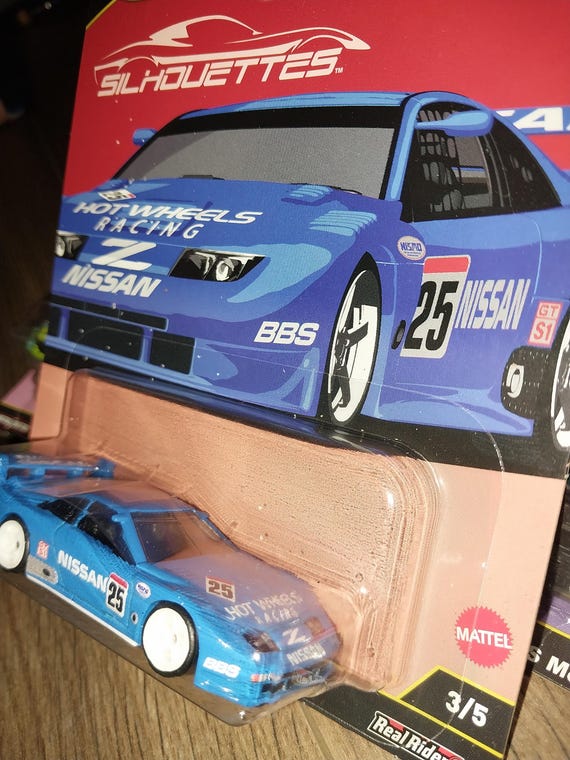 Hotwheels Premium Car Culture Silhouette Blue Nissan 300zx 3/5
