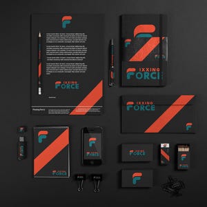 Kit di cancelleria aziendale moderna - Set di branding modificabile - AI EPS PDF - Carta intestata, buste, biglietti da visita