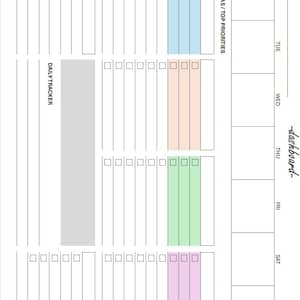 NEW Digital Weekly Dashboard Planner for reMarkable & E-Ink Tablets | PDF Download