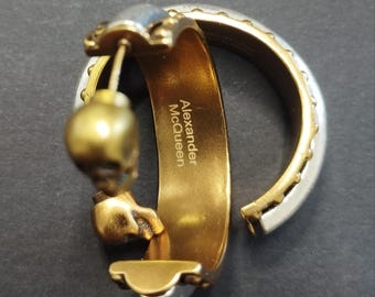 ALEXANDER MCQUEEN Skull Bangle Cuff Bracelet - Etsy
