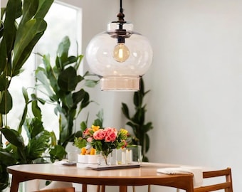 Blown Glass Pendant Lights | Hanging Lamp | Kitchen Pendant Light | Ceiling Light Fixture | Glass Pendant Lamp | Glass Pendant Light