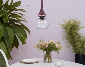 Hand-Blown Glass Pendant Light – Modern Chandelier Fixture