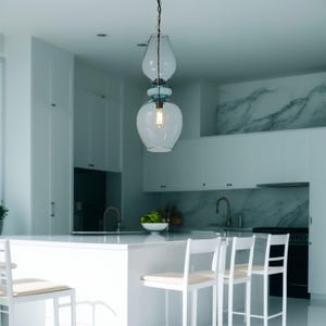Ceiling Pendant Lamp, Glass Kitchen Pendant Light, Hanging Light Fixture, Bedroom Lights, Pendant Lighting, Custom Lighting for Home, Light
