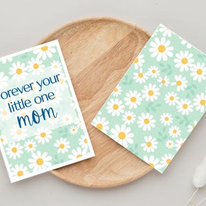 Pour toujours votre tout-petit - carte de fête des mères imprimable - voeux floral - modèle de toile modifiable - téléchargement immédiat