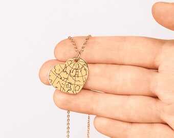 Collar con colgante de mapa estelar personalizado, astrología, signo del zodíaco, joyería personalizada con mapa estelar