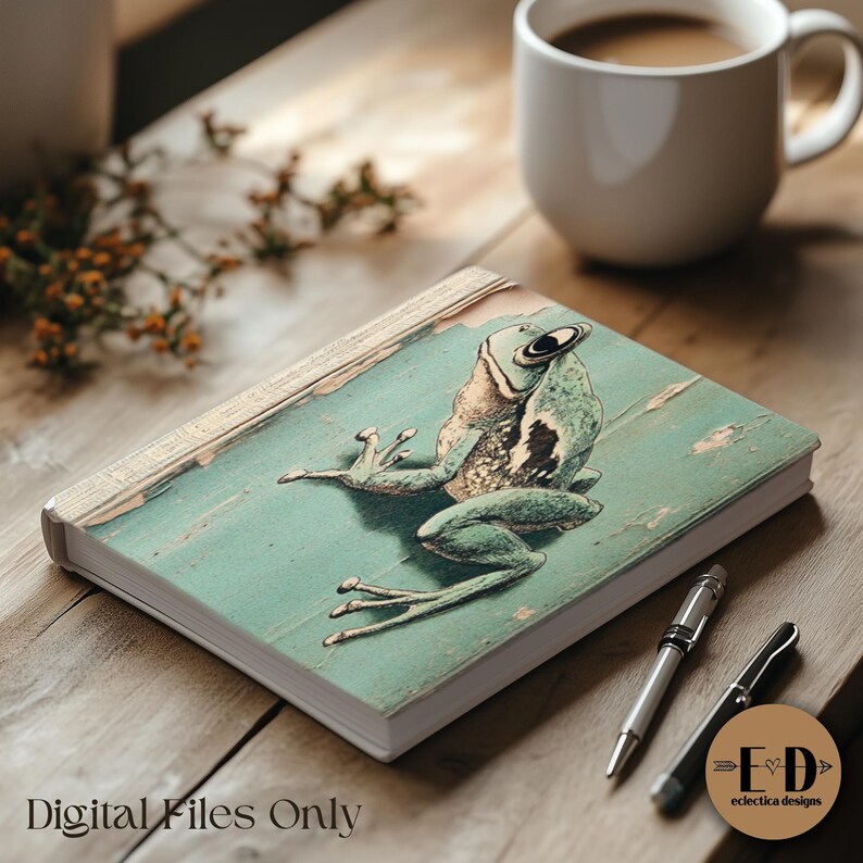Frogs & Fungi Junk Journal Kit, 4 Digital Journal Covers, Mushroom Junk ...