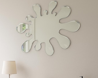 Miroir décoratif mural Splash Shape | Miroir acrylique | 15 cm - 90 cm | Dimensions sur mesure disponibles