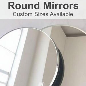 Round Acrylic Silver Mirror Disc: Laser Cut Craft Supply (30mm-850mm)