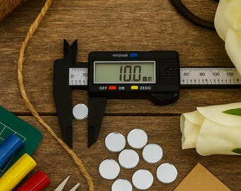 Okrągłe lustra akrylowe o średnicy 1 cm (opakowanie 25 sztuk) | Lustro z pleksi | Rękodzieło i dekoracja