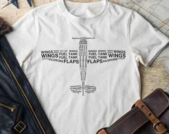 Camiseta com estampa de avião para pilotos de aviões de pequeno porte, camiseta para amantes de aviões, presente para mecânico de aeronaves, camiseta de aviação para aviação geral.