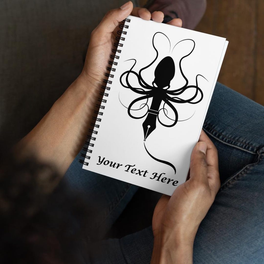 Design Notebook Calography Personalized Calligraphy Notebook: Squid Ink Artist Notepad - Etsy