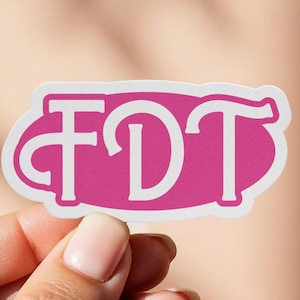 Adesivo anti-Trump FDT/Ímã anti-Maga/Adesivo holográfico F*ck Donald Trump/F Donald Trump/Cartão postal liberal/Foxtrot Delta Tango/Democrata