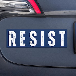 Resist Car Magnet/Political Bumper Magnet/Anti Racism/Activist Gift/Resist Racism/Resist Fascism/Activist Car Magnet/Social Justice Gift