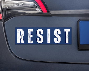 Ímã de carro "Resista"/Ímã de para-choque político/Antirracismo/Presente para ativista/Resista ao racismo/Resista ao fascismo/Ímã de carro para ativista/Presente de justiça social