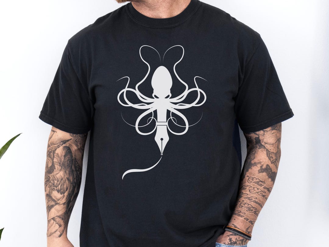 Octopus Ink Calligraphy Shirt/gift for Art Teacher/artist Tshirt ...